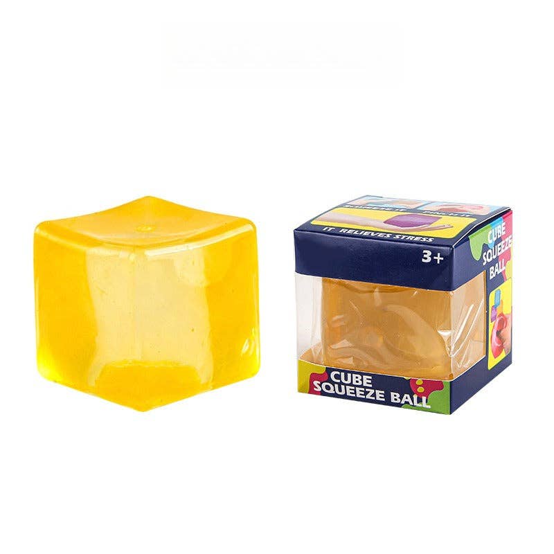 Ice Cube Squishy Stress Relief Toy Soft Squeeze Cube with Box