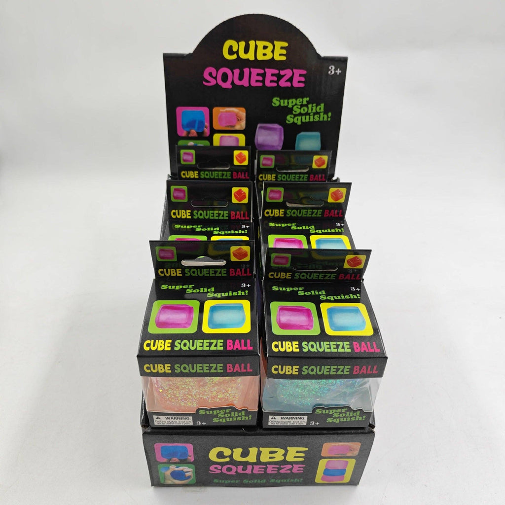 Glitter Cube Squishy Soft Stress Relief Toy Sparkle Squeeze