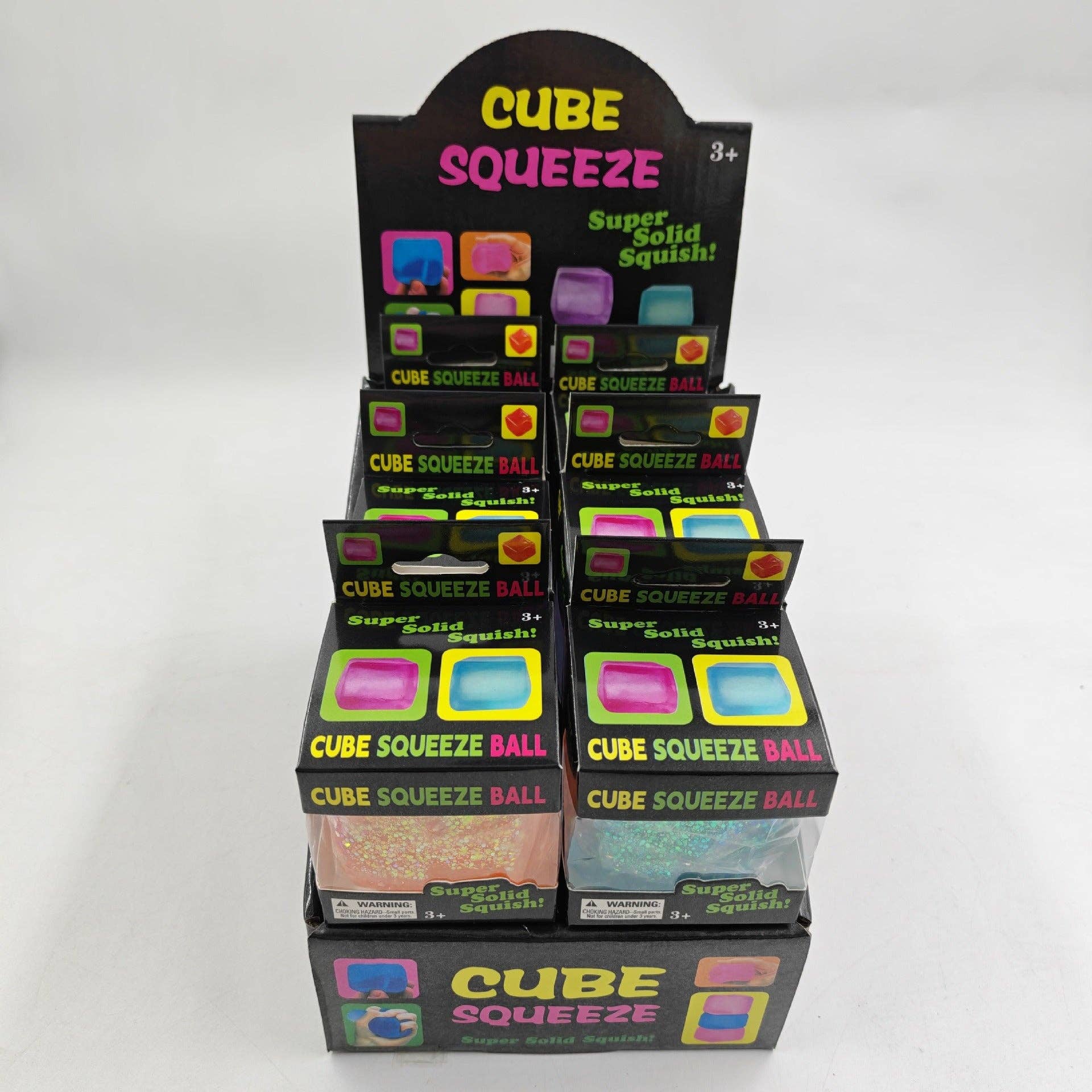 Glitter Cube Squishy Soft Stress Relief Toy Sparkle Squeeze