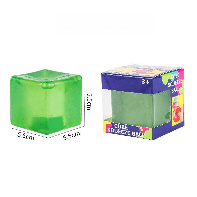 Ice Cube Squishy Stress Relief Toy Soft Squeeze Cube with Box