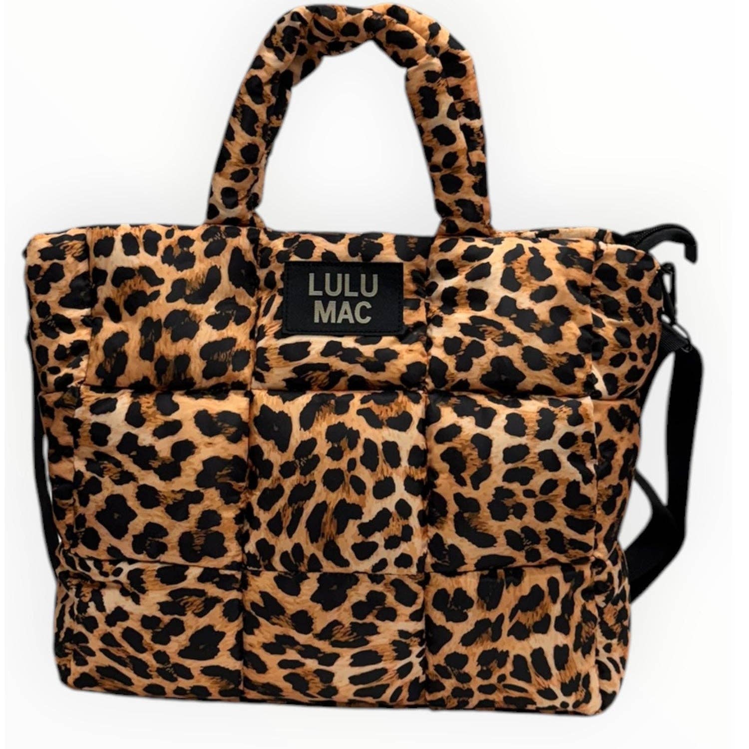 MP-8273 Large Puffer Handbag-Leopard