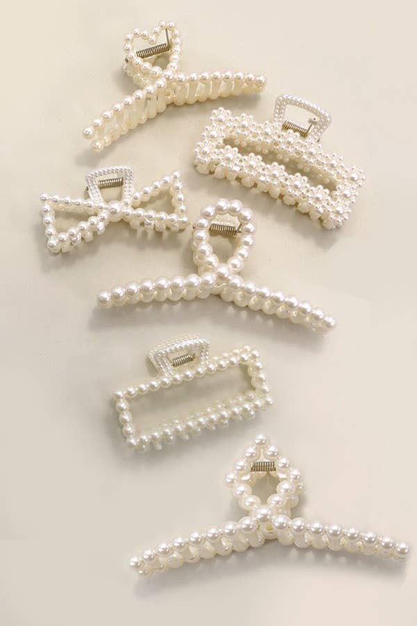 PEARL HAIR CLAW CLIPS | 40H736